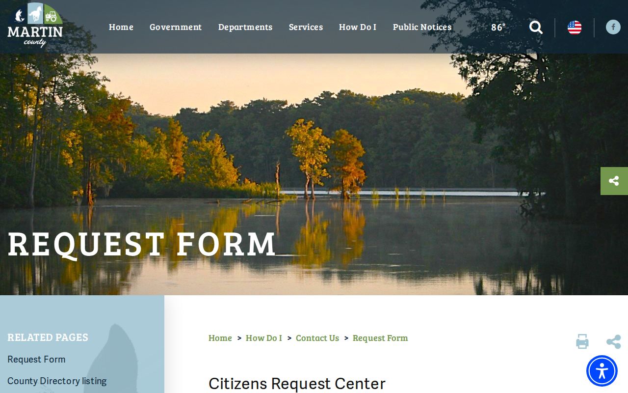 Martin County released-inmate mugshot records request form