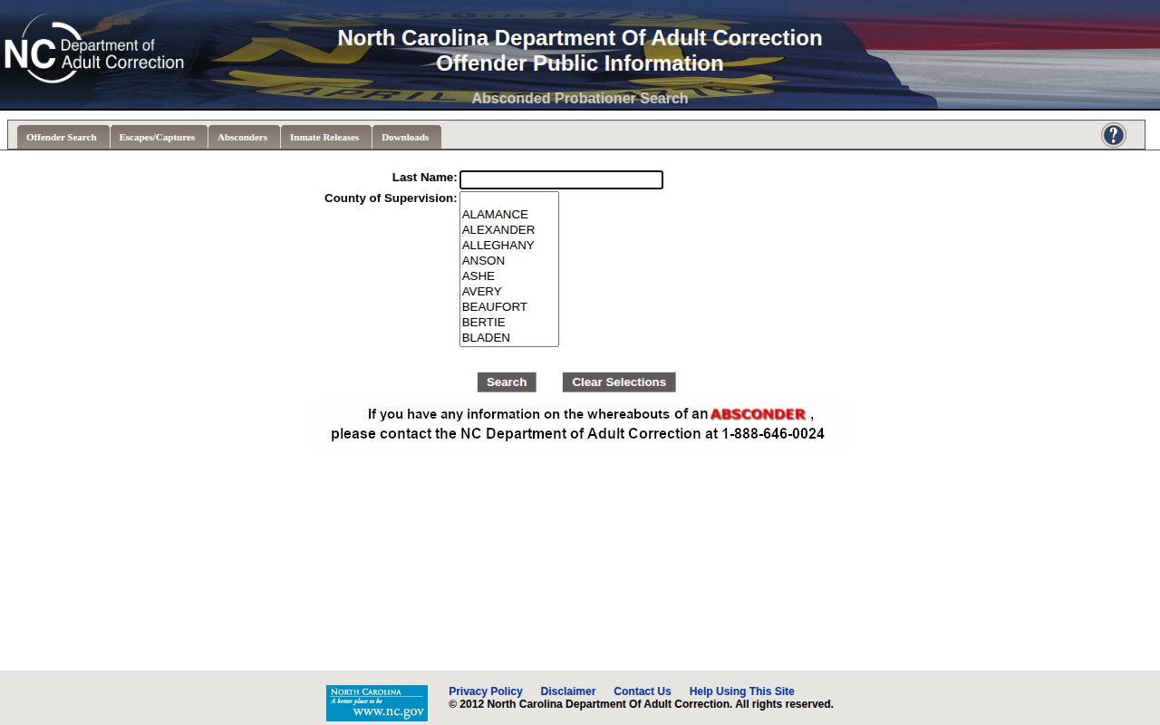 Martin County parole and probation absconder search